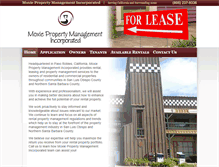 Tablet Screenshot of moxiepropertyinc.com